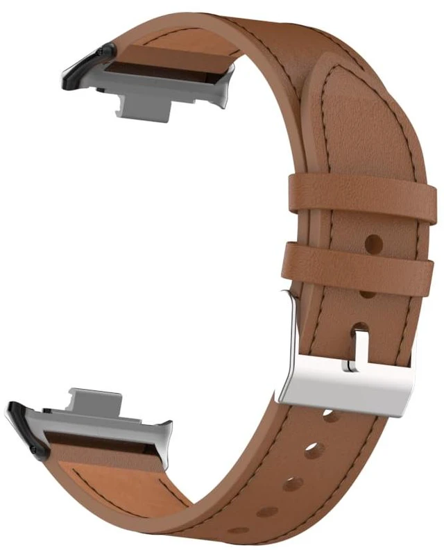 Alt view image 6 of 7 - Mi Band 8 Pro Fashion Metal Leather Bracelet Replacement Wristbands Strap Compatible for Xiaomi 8/9 Pro/Redmi Smartwatch 4/5Not included Tracker