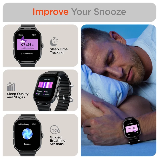 Alt view image 5 of 7 - FIT X2 Smartwatch + Fitness Tracker 2" Large IPS LCD Display, Heart Rate, Blood Oxygen, Sleep Quality & More, 100+ Exercise Modes, GPS Route Mapping & Strength Training Programs