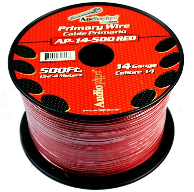 Main image of 14 Gauge Car Audio Primary Wire (500ftRed) Remote, Power/Ground Electrical