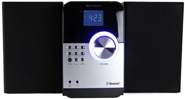 Main image of ES-4000 Bluetooth Micro Music System with MP3 CD Player - FM Radio - Alarm Clock - AUX Input - LED Display - Compact Design - Remote Control
