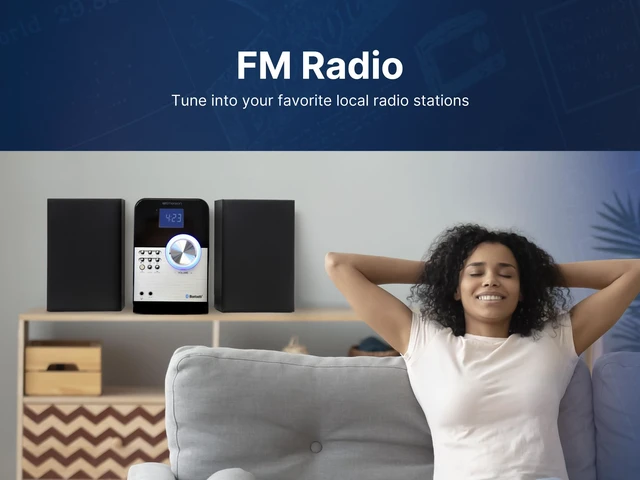 Alt view image 4 of 7 - ES-4000 Bluetooth Micro Music System with MP3 CD Player - FM Radio - Alarm Clock - AUX Input - LED Display - Compact Design - Remote Control