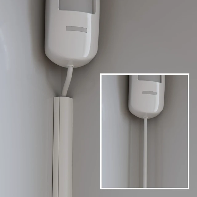 Alt view image 4 of 6 - Quarter Round Cable Raceway, Self-Adhesive Baseboard Molding Alternative, Corner Cord Cover, Paintable Self-Adhesive Wire Hider - 8X 0.87 (W) x 0.87" (H) x 60" Lengths (40' Pack)