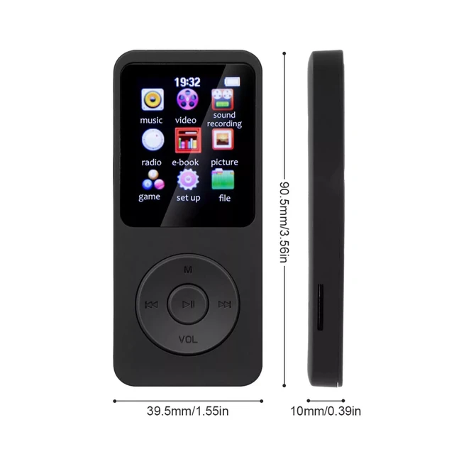 Alt view image 4 of 7 - MP4/MP3 Player with Bluetooth, Lossless Sound with FM Radio, Supports up to 128GB TF Card