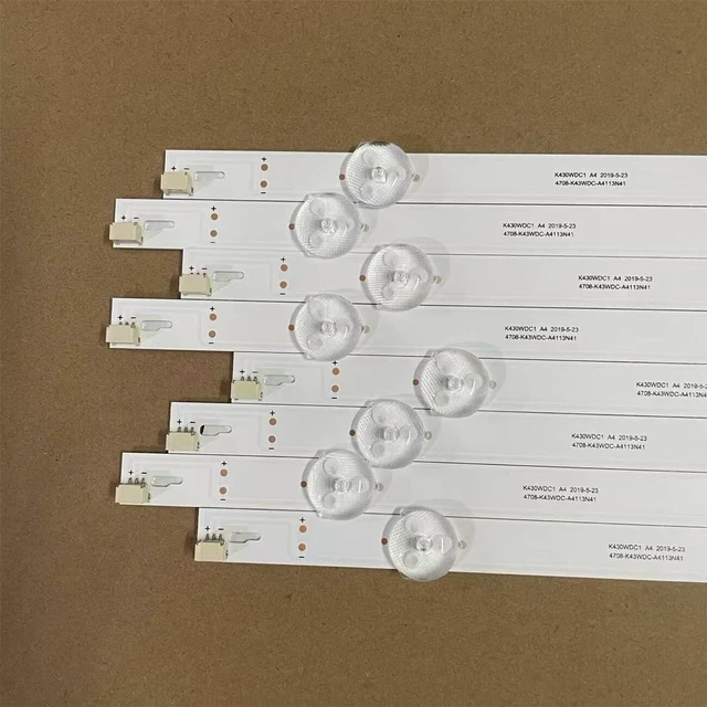 Alt view image 7 of 7 - LED Backlight Strips for 4708-K43WDC-A4113N41 K430WD1 A4 43LF621U21 43LF621C21
