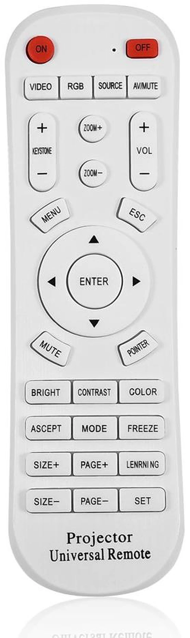 Main image of Projector Universal Remote Control Universal Replacement Controller for Projector White(Note The Applicable Model)