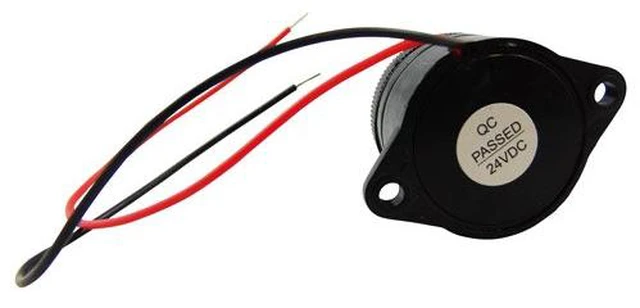 Alt view image 3 of 4 - VIS-BZ-100 Piezo Buzzer for Access Control, Door Alert, 90 dB ABS Housing, 12V DC, 20 mA Draw, Buzz-In and Intercom Systems, Low Power Consumption, 1.17 in Diameter
