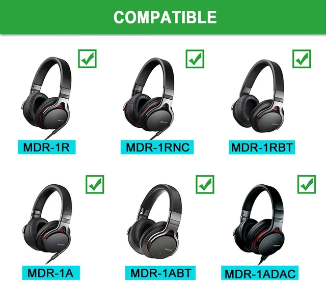 Alt view image 7 of 7 - MDR-1A Headband Cover, Replacement Top Headband Protector Pad Cushion Cover Repair Parts Compatible for Sony MDR-1R 1RNC 1RBT MDR-1A 1ADAC 1ABT Headphones (Black)