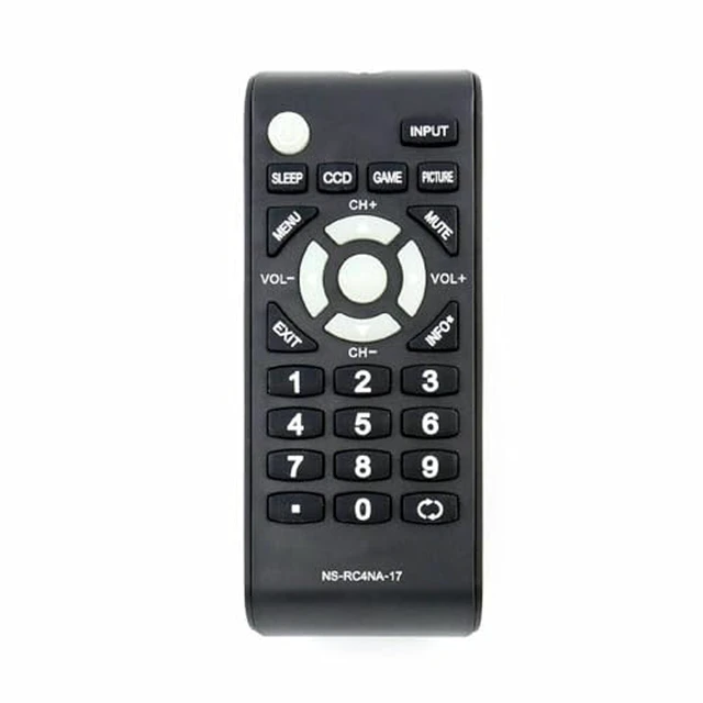 Alt view image 5 of 5 - NS-RC4NA-17 TV Remote Control for Insignia TV in Living Rooms or Rooms Size approximately About 5 x 2 x 1 in, Replacement Remote Compatible Models NS-24D510MX17 NS-19D220MX16-A NS-19D220NA16-A