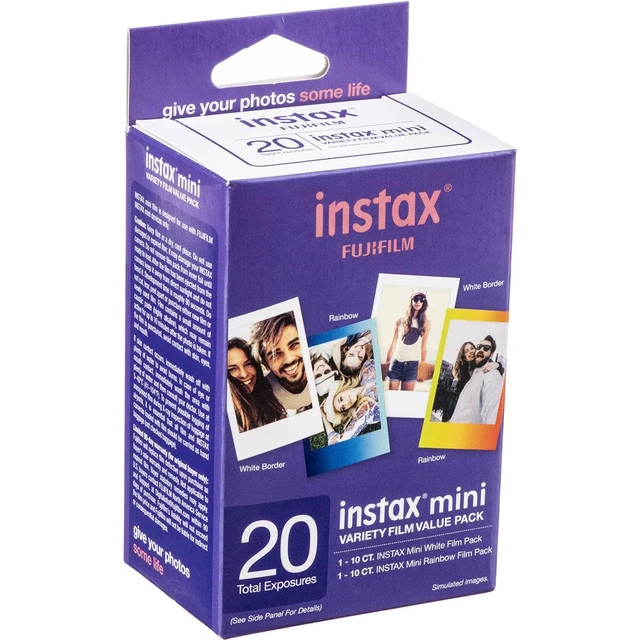Alt view image 2 of 7 - Instax Mini Instant Film Variety Value Pack, 20 Exposures, 2-Pack, Bundle with Slinger Photo Album