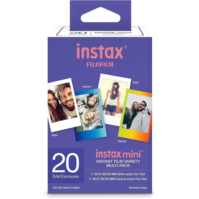 Alt view image 4 of 7 - Instax Mini Instant Film Variety Value Pack, 20 Exposures, 2-Pack, Bundle with Slinger Photo Album