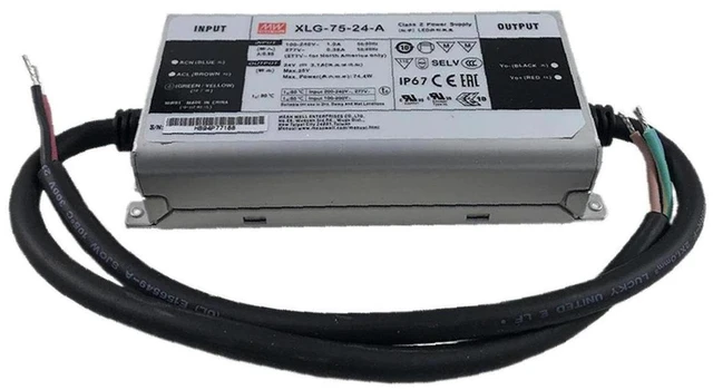 Main image of XLG-75-24-A LED Power Supply CV+CC 74.4W 16.8-24V 3.1A, Io Adj by Potmeter, Metal H Wire Leads, Input: 100-305VAC