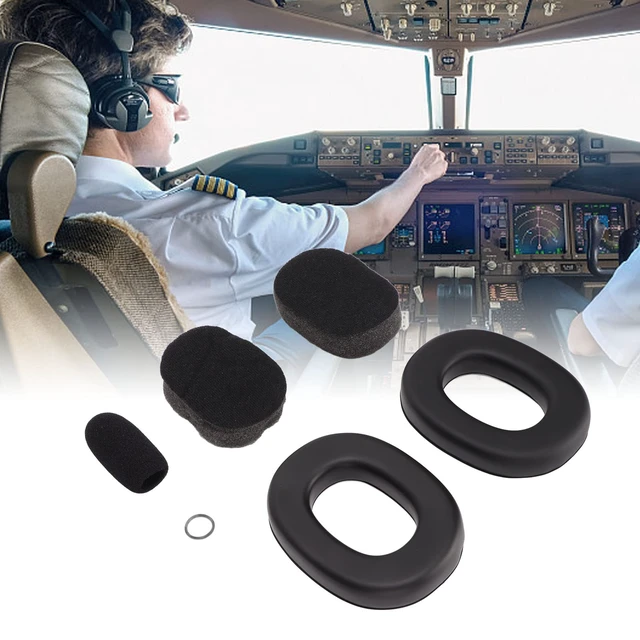 Alt view image 3 of 7 - Aviation Headset Ear Pad, Noise Reduction Silicone Ear Cushions, for David Clark, for Avcomm, for Pilot USA, for ASA, for Headsets