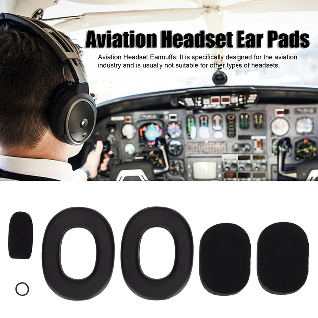 Alt view image 2 of 7 - Aviation Headset Ear Pad, Noise Reduction Silicone Ear Cushions, for David Clark, for Avcomm, for Pilot USA, for ASA, for Headsets