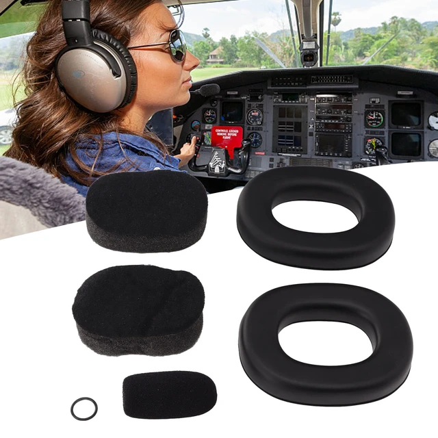 Alt view image 5 of 7 - Aviation Headset Ear Pad, Noise Reduction Silicone Ear Cushions, for David Clark, for Avcomm, for Pilot USA, for ASA, for Headsets