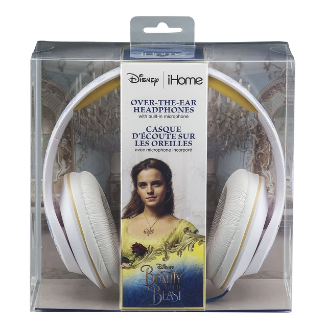 Alt view image 4 of 7 - Disneys Beauty and the Beast Over Ear Headphones with Award-Winning iHome Sound -Best Over Ear Headphones with Mic & Answer Call Button by