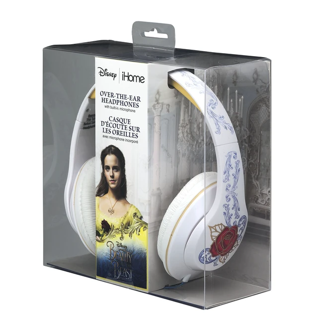 Alt view image 6 of 7 - Disneys Beauty and the Beast Over Ear Headphones with Award-Winning iHome Sound -Best Over Ear Headphones with Mic & Answer Call Button by
