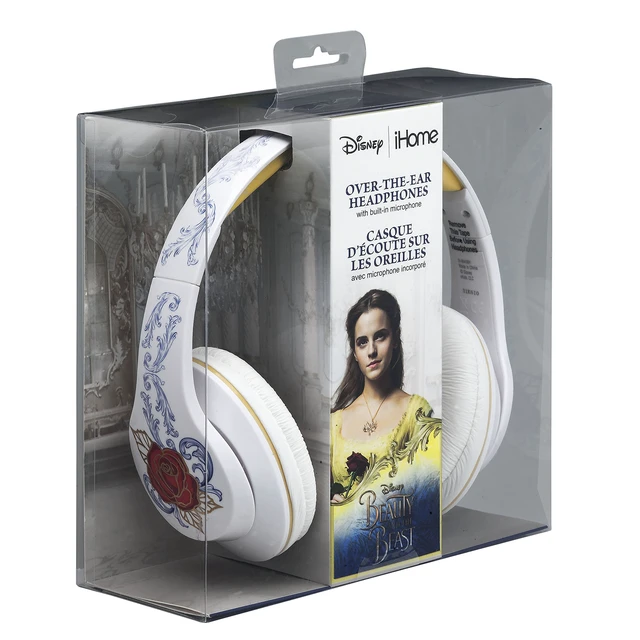 Alt view image 7 of 7 - Disneys Beauty and the Beast Over Ear Headphones with Award-Winning iHome Sound -Best Over Ear Headphones with Mic & Answer Call Button by