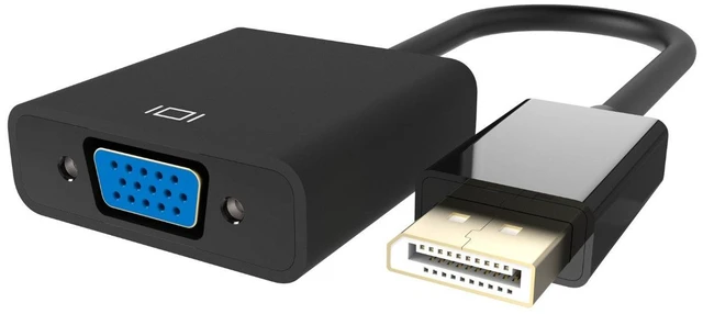 Main image of Displayport to VGA Adapter Connects DisplayPort laptops and PCs to VGA monitors and projectors, compact plug-and-play design