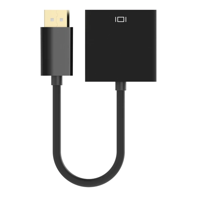 Alt view image 4 of 6 - Displayport to VGA Adapter Connects DisplayPort laptops and PCs to VGA monitors and projectors, compact plug-and-play design