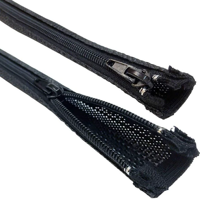 Main image of 7/8" Expandable Braided Zipper Sleeving Wrap Around Sleeve - 3 Feet