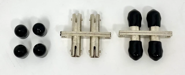 Alt view image 2 of 2 - Fiber Optic Adapter ST to ST Multimode or Singlemode Duplex Coupler (2 Pack)