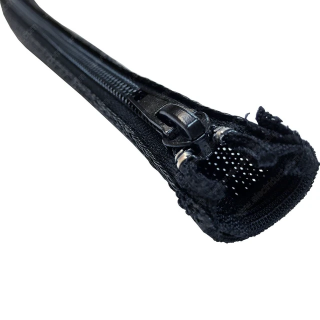 Alt view image 2 of 2 - 7/8" Expandable Braided Zipper Sleeving Wrap Around Sleeve - 3 Feet