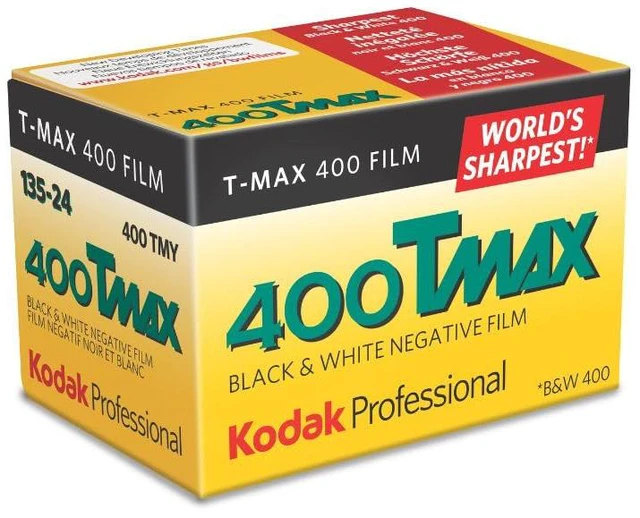 Main image of 400 TMAX Professional Black & White Film ISO 400, 36mm, 24 Exposures ISO 400 black and white film with fine grain and 24 exposures for action, documentation and low-light photography