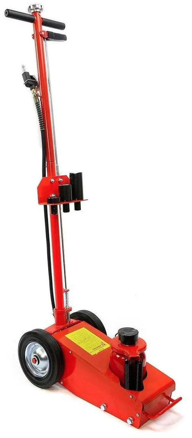 Main image of Heavy Duty 22 Ton Floor Jack Hydraulic Air Axle Bottle Jack Service w/Extension Saddle Set Wheels