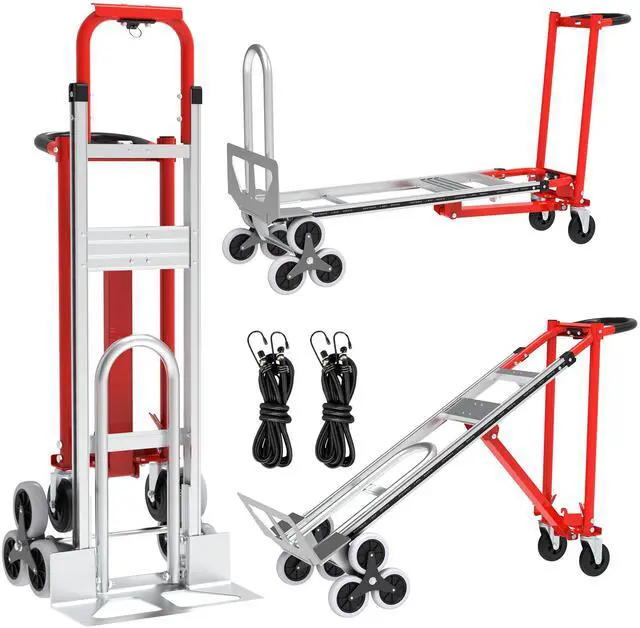 Main image of Stair Climbing Hand Truck, Heavy Duty 1000LBS 4-in-1 Aluminum Convertible Dolly Cart, Appliance Dolly Industrial Platform Cart Handtruck with Wheels for Moving, Office, Logistics, Shopping