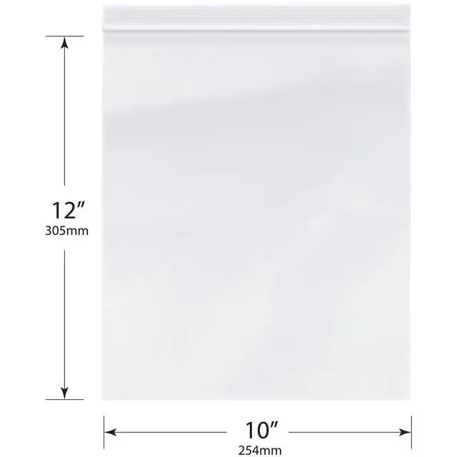 Alt view image 2 of 4 - 10" x 12" (Case of 1,000), 4 Mil Heavy Duty Zipper Reclosable Plastic Bags