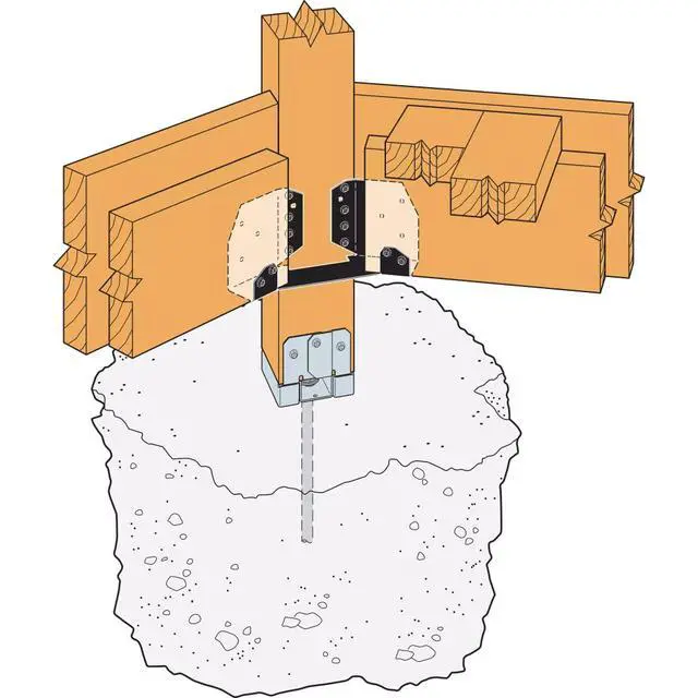 Alt view image 3 of 6 - ABA66Z ABA ZMAX Galvanized Adjustable Standoff Post Base for 6x6 (Pack of 10)