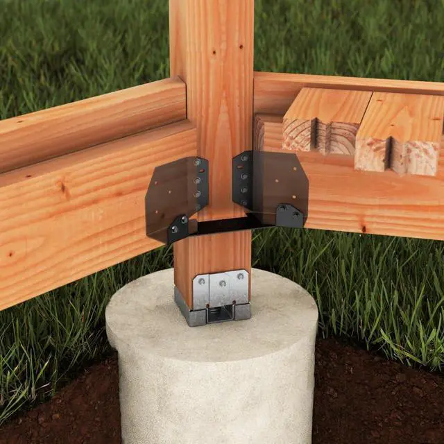 Alt view image 4 of 6 - ABA66Z ABA ZMAX Galvanized Adjustable Standoff Post Base for 6x6 (Pack of 10)