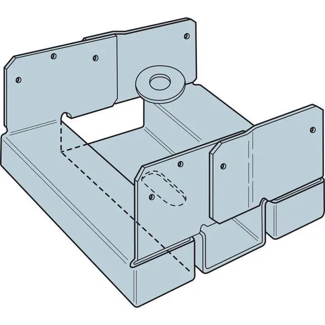 Alt view image 5 of 6 - ABA66Z ABA ZMAX Galvanized Adjustable Standoff Post Base for 6x6 (Pack of 10)