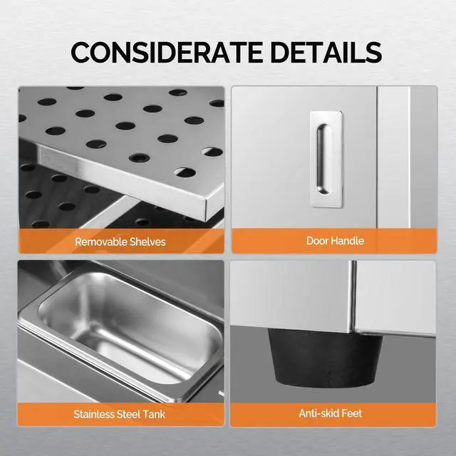 Alt view image 6 of 6 - 4-Tier Pizza Warmer Hot Box Food Warmer w/Removable Shelves Water Tray, Pretzel Warmer Hot Holding Cabinet Commercial Electric Food Warmer Countertop for Catering Buffet Restaurant, 110V 800W