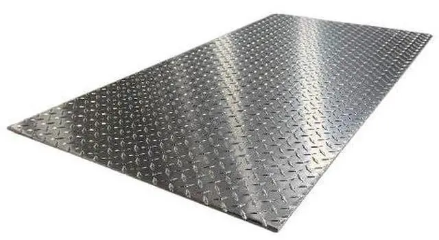 Main image of 125" Aluminum Diamond Plate Polished, 24" x 48", 1/8th inch Thick, 3003 Alloy - Garages, Trailers, Workbench, Projects