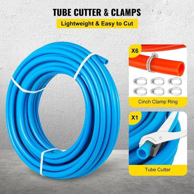 Alt view image 6 of 6 - PEX Tubing Oxygen Barrier - 2 Rolls of 1/2 Inch X 300 Feet Tube Coil - EVOH PEX-B Pipe for Residential Commercial Radiant Floor Heating Pex Pipe (1/2" O2-Barrier, 2x300Ft/Red+Blue)