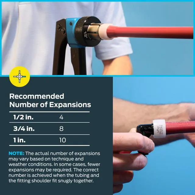 Alt view image 4 of 6 - PEX-A Expansion Tool Kit, Includes 1/2 inch, 3/4 inch, and 1 inch Expansion Heads, Auto-Rotating Expansion Tool, Lubricant and Carrying Case
