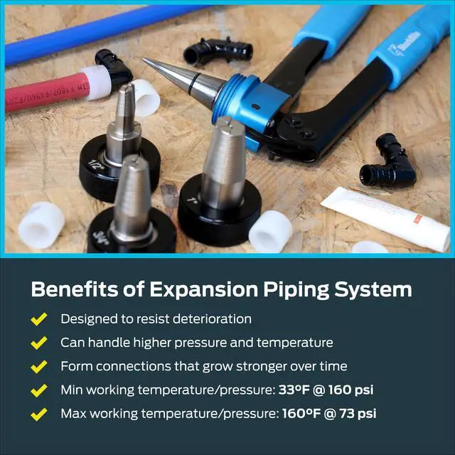 Alt view image 6 of 6 - PEX-A Expansion Tool Kit, Includes 1/2 inch, 3/4 inch, and 1 inch Expansion Heads, Auto-Rotating Expansion Tool, Lubricant and Carrying Case