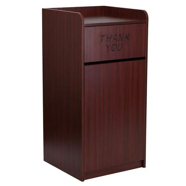 Alt view image 2 of 6 - Wood Tray Top Receptacle in Mahogany