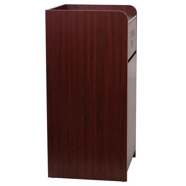Alt view image 6 of 6 - Wood Tray Top Receptacle in Mahogany