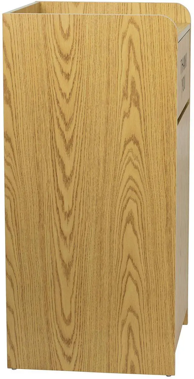 Alt view image 6 of 6 - Wood Tray Top Receptacle in Oak