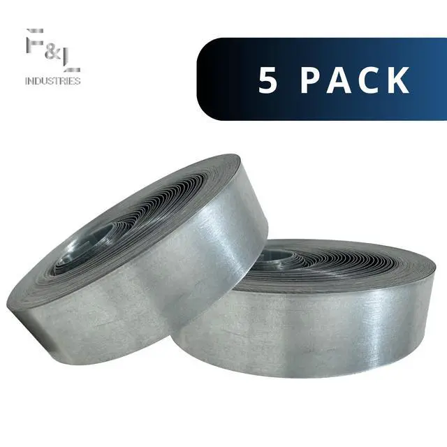 Alt view image 4 of 6 - F&L 710-003 Heavy-Duty Metal Strap 26 Gauge Galvanized Steel, 1-1/2" x 100 ft, Duct Strap, Pipe Strap Durable & Flexible for HVAC, Construction, Plumbing & Electrical Use (5 Pack)
