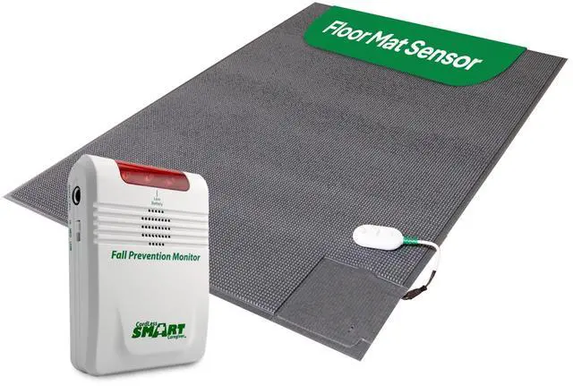 Main image of Smart Caregiver Cordless Monitor with Cordless 24in x 36in Gray Floor Mat - Get to Them so They Don't Walk Alone!