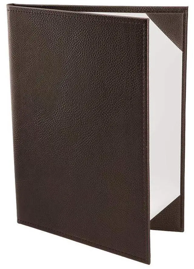 Main image of s Made of Premium Faux Leather (10-Pack) - 8.5" X 11" - 2 Views - Brown