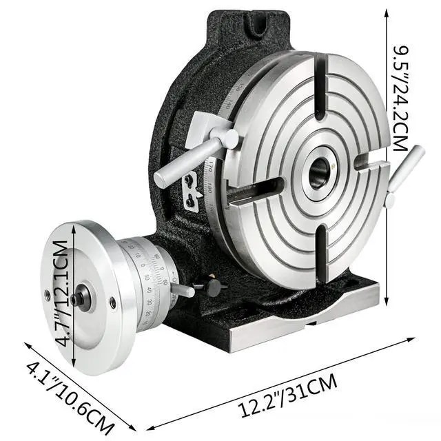 Alt view image 2 of 6 - Mophorn Rotary Table 8Inch Horizontal Vertical HV8 Precision 3MT Milling Drilling Machine Vernier Reading Milling Drilling Boring