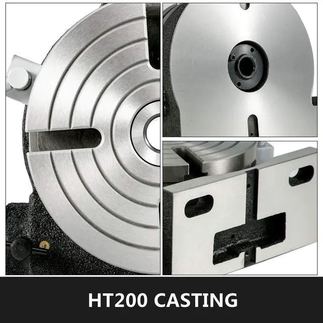 Alt view image 4 of 6 - Mophorn Rotary Table 8Inch Horizontal Vertical HV8 Precision 3MT Milling Drilling Machine Vernier Reading Milling Drilling Boring