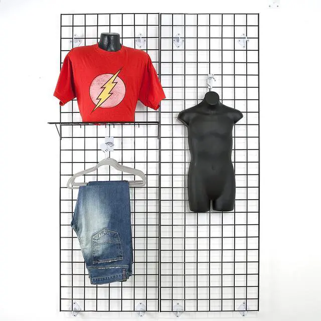 Alt view image 5 of 6 - Grid for Any Retail Display, 2 Width x 8 Height, 3 Grids Per Carton (Black)