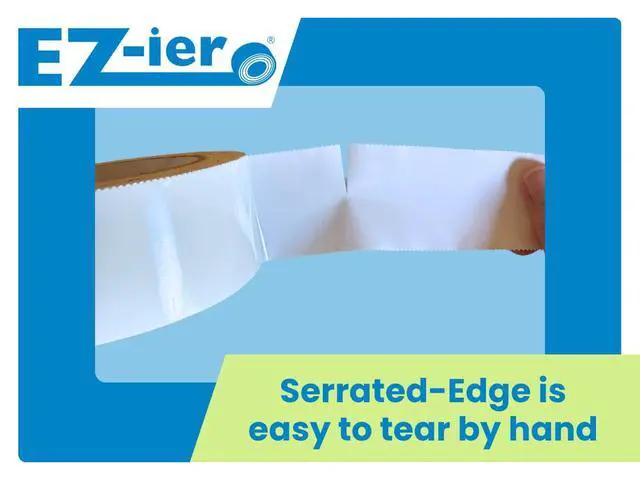 Alt view image 6 of 6 - EZ-ier Stucco Polyethylene Tape, Serrated-Edge (White 3", Case of 16)