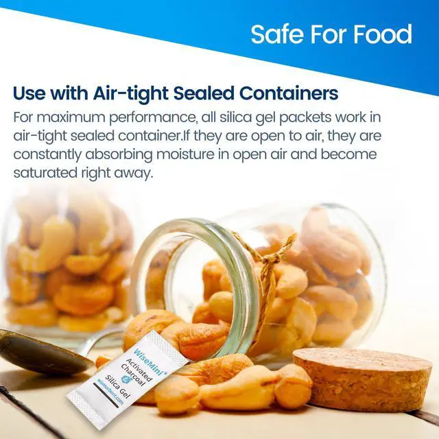 Alt view image 4 of 6 - 8000Pcs 1 Gram Desiccant Deodorizer Sachet, Food Safe Desiccant Packs, High Absorption Capacity for Moisture & Odor, Silica Gel & Coconut Shell Activated Carbon Packets