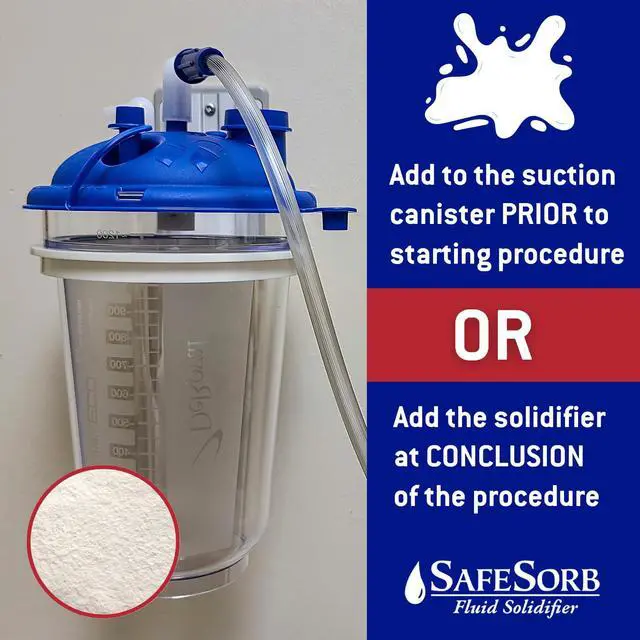 Alt view image 6 of 6 - DiSorb Spill Absorbent Powder - Clean Up Bodily Fluids, Blood, Vomit, Urine, Diarrhea - Fluid Solidifier for Daycares, Buses, Schools, Hospitals, Restaurants - 96 Bottles Per Case (3000cc)